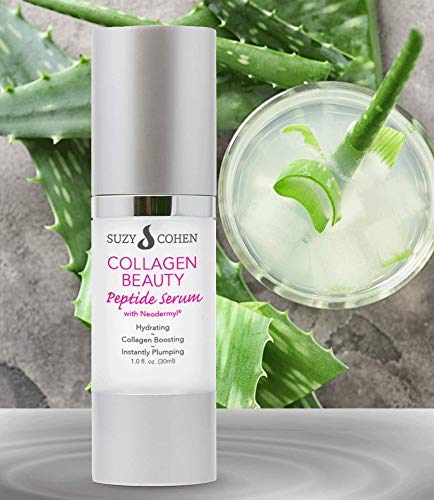 Script Essentials Suzy Cohen collagen serum pump dispense for easy application.