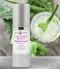 Script Essentials Suzy Cohen collagen serum pump dispense for easy application.