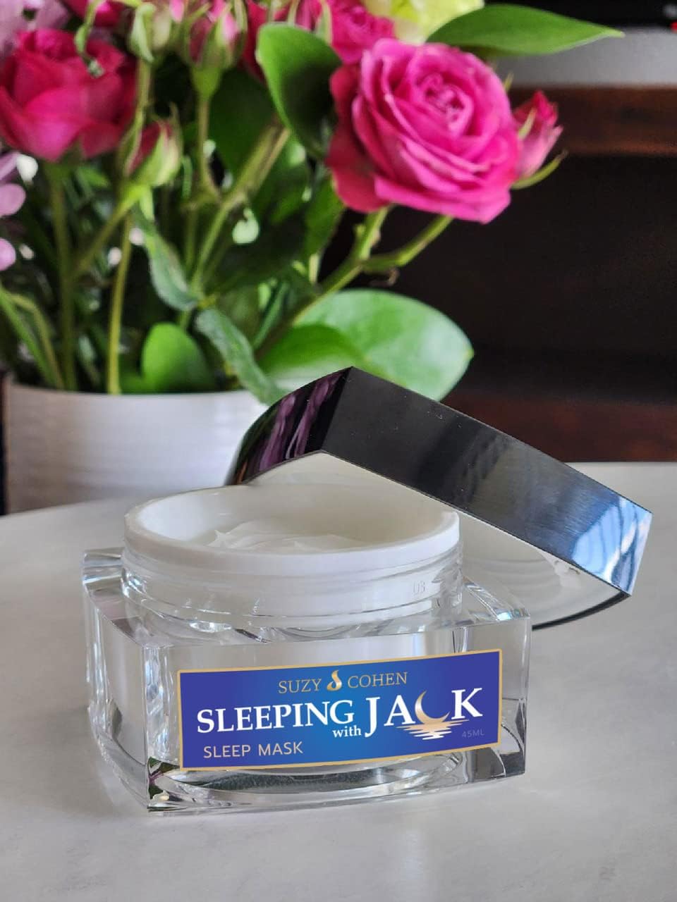Script Essentials Suzy Cohen night-cream-jar includes Lactobacillus ferment for skin balance.