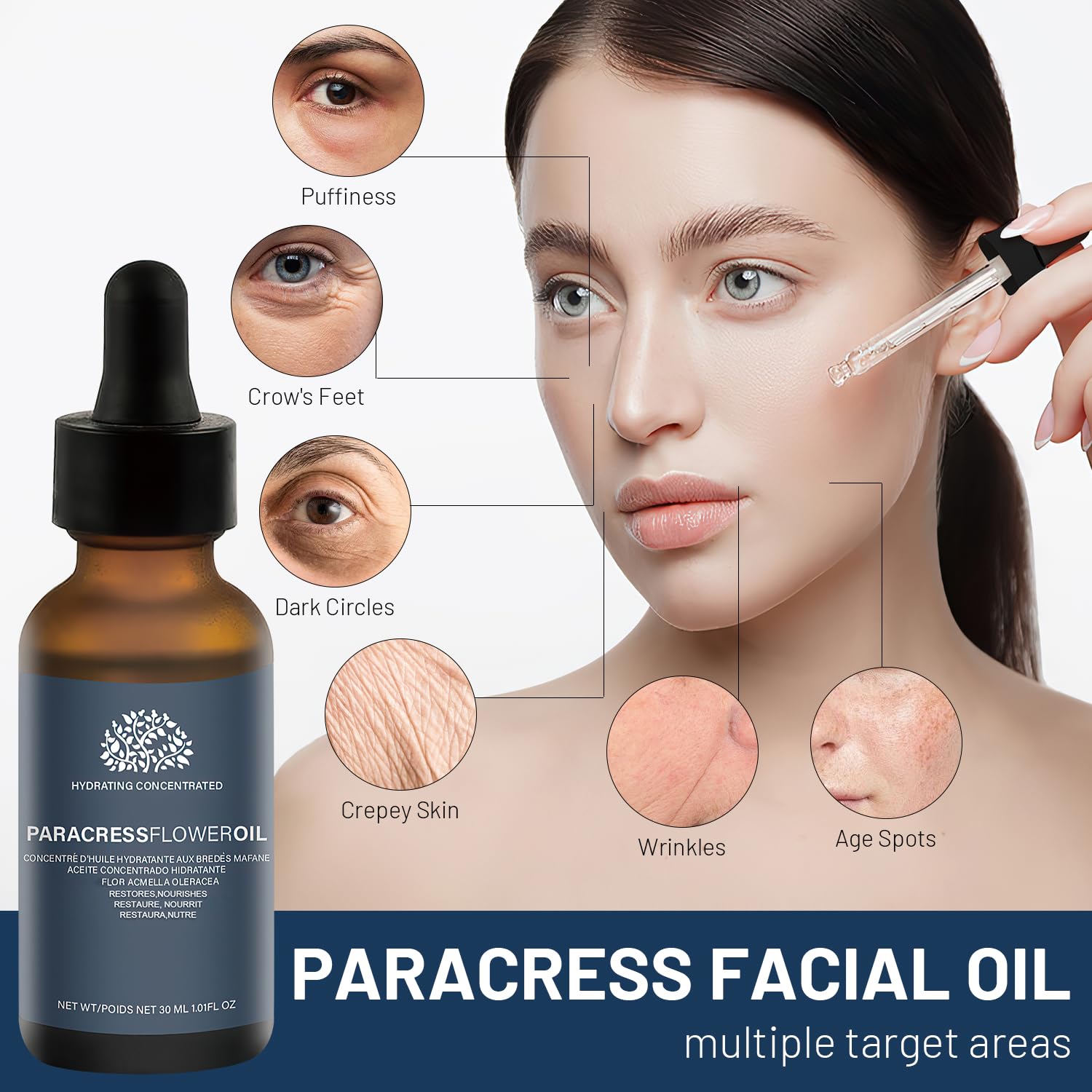 Scrlous Paracress skin texture closeup reveals a hydrated, smooth look.