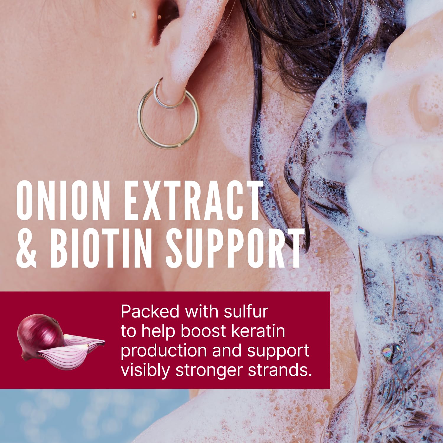 Scruples Biotin Onion Shampoo & Conditioner 2-pack display highlights value and convenience.