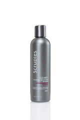 Scruples Clearet shampoo bottle front; salon-grade cleanse for dry, itchy scalp.