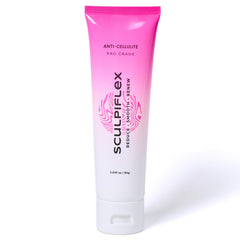 SCULPIFLEX anti-cellulite cream bottle showing tightening action for smoother skin.
