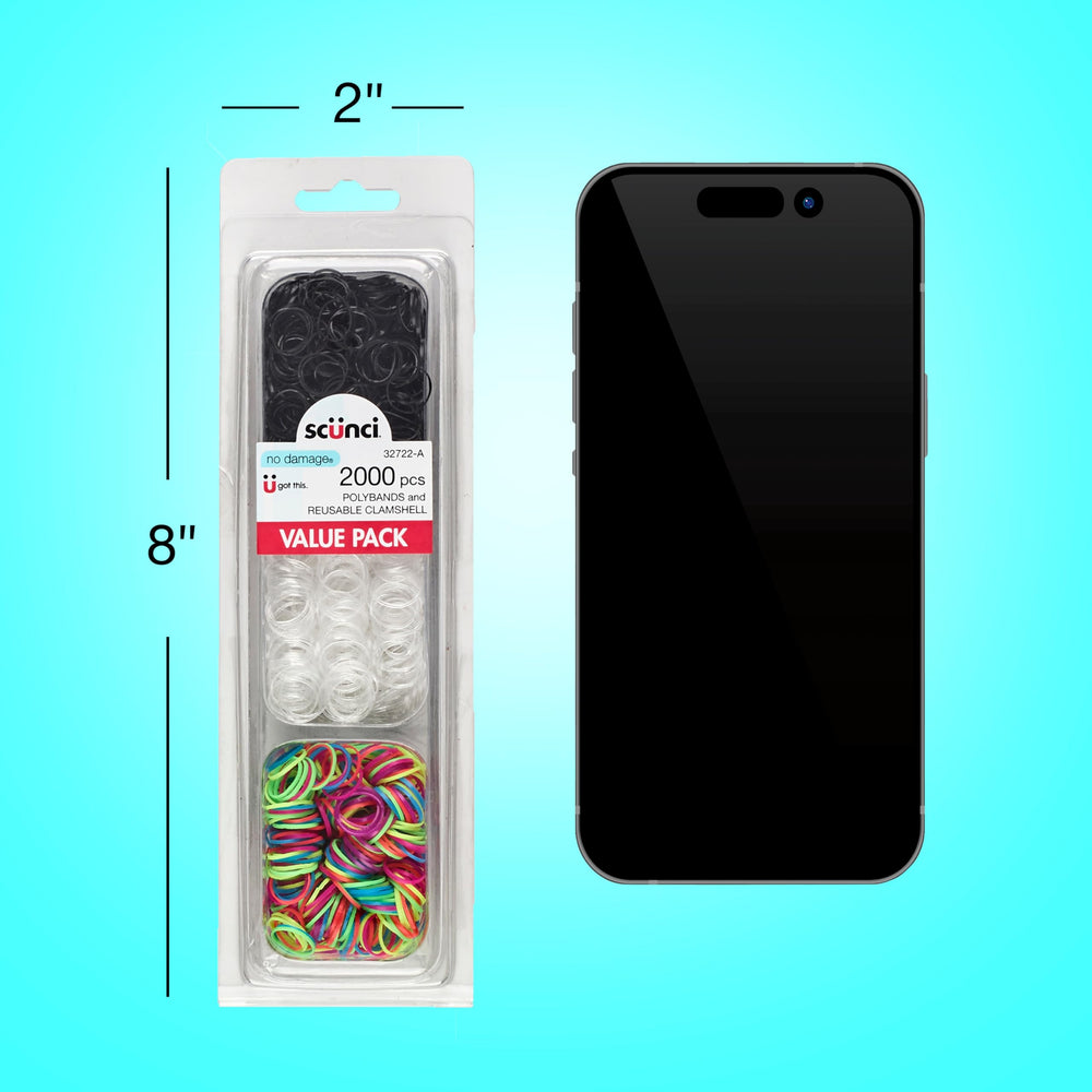 Conair Scunci elastic polybands support versatile styling from ponytails to space buns.