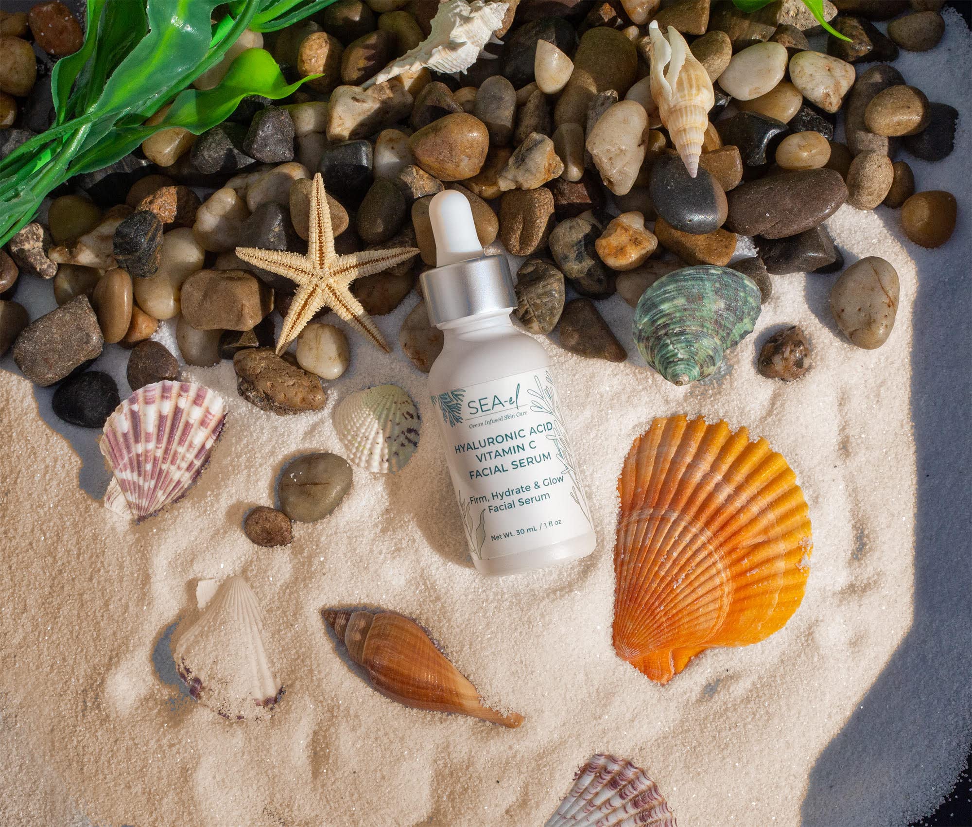 Sea-El serum drops green tea antioxidants protect against environmental stress.