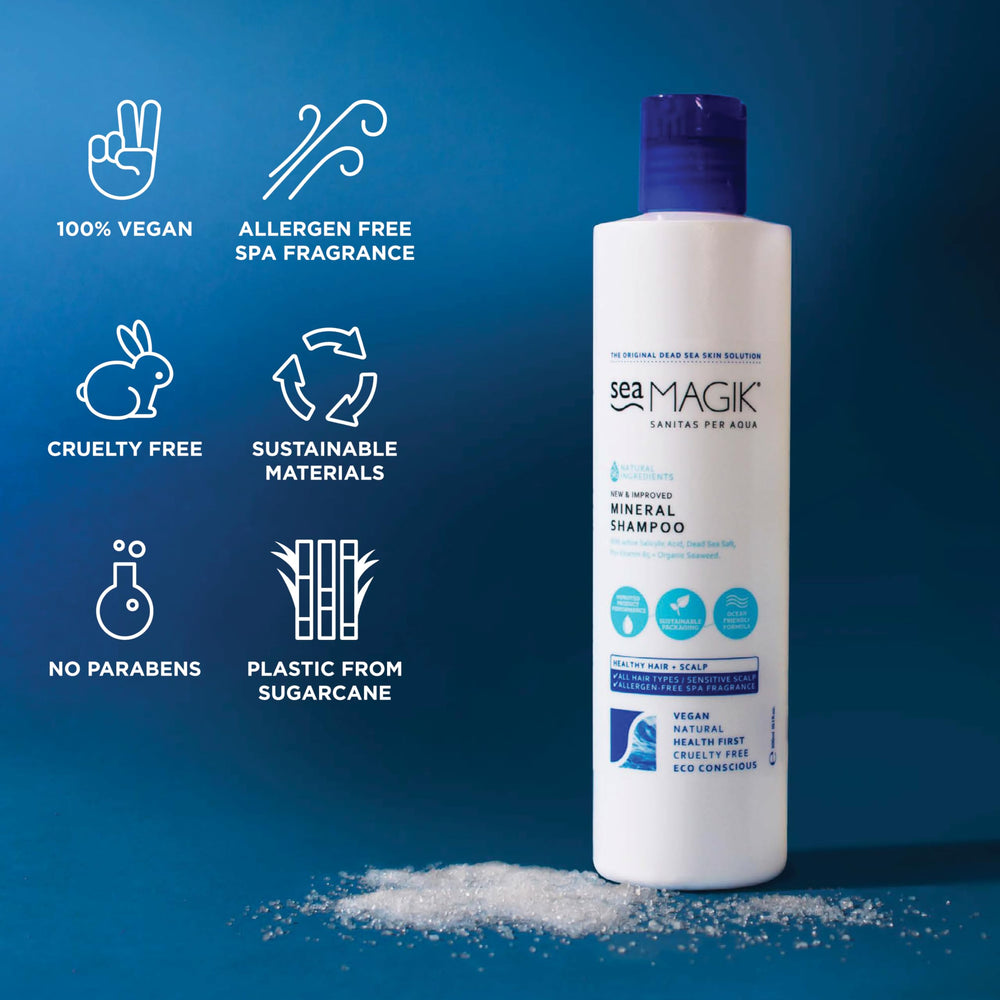 Sea Magik Mineral Shampoo ingredients seaweed, mineral-rich cleansing for hair.
