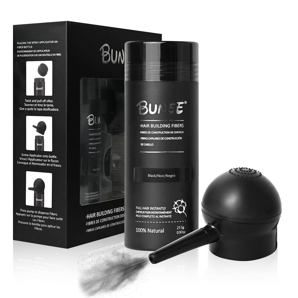 Seaboll hair fibers bottle with precision spray for natural thickness
