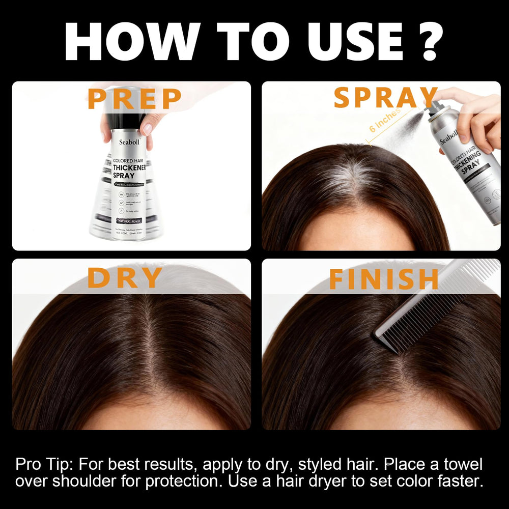 Seaboll natural-looking coverage fills sparse areas along the hairline.