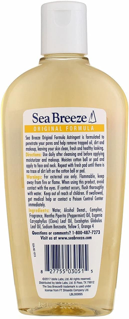 Sea Breeze Astringent Original 3-pack packaging highlights value and ongoing routine.