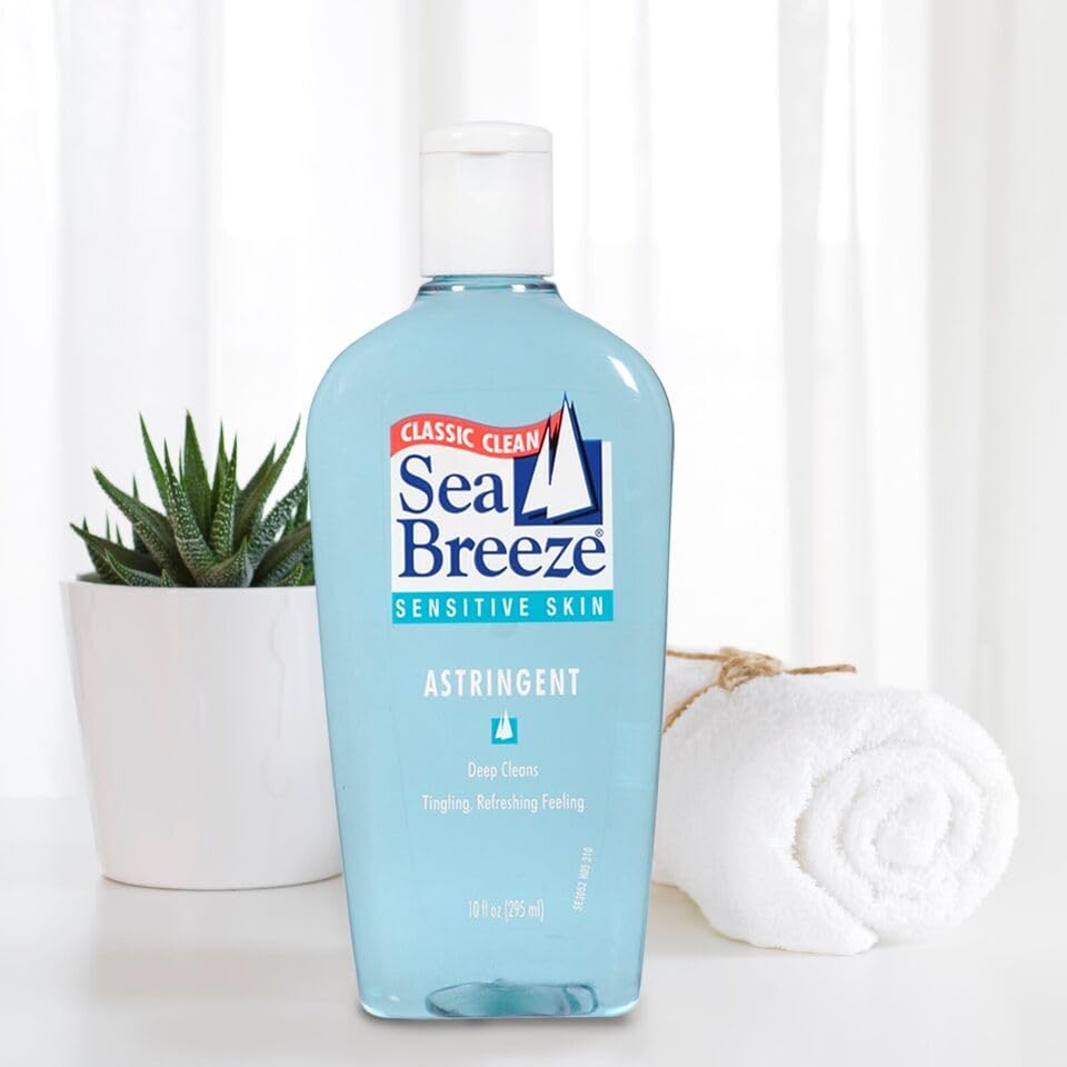 Seabreeze Packaging label closeup emphasizes product name and key benefits.
