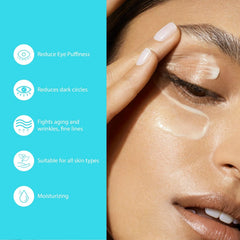 Seacall eye cream with cooling metal applicator providing a refreshing de-puff experience.