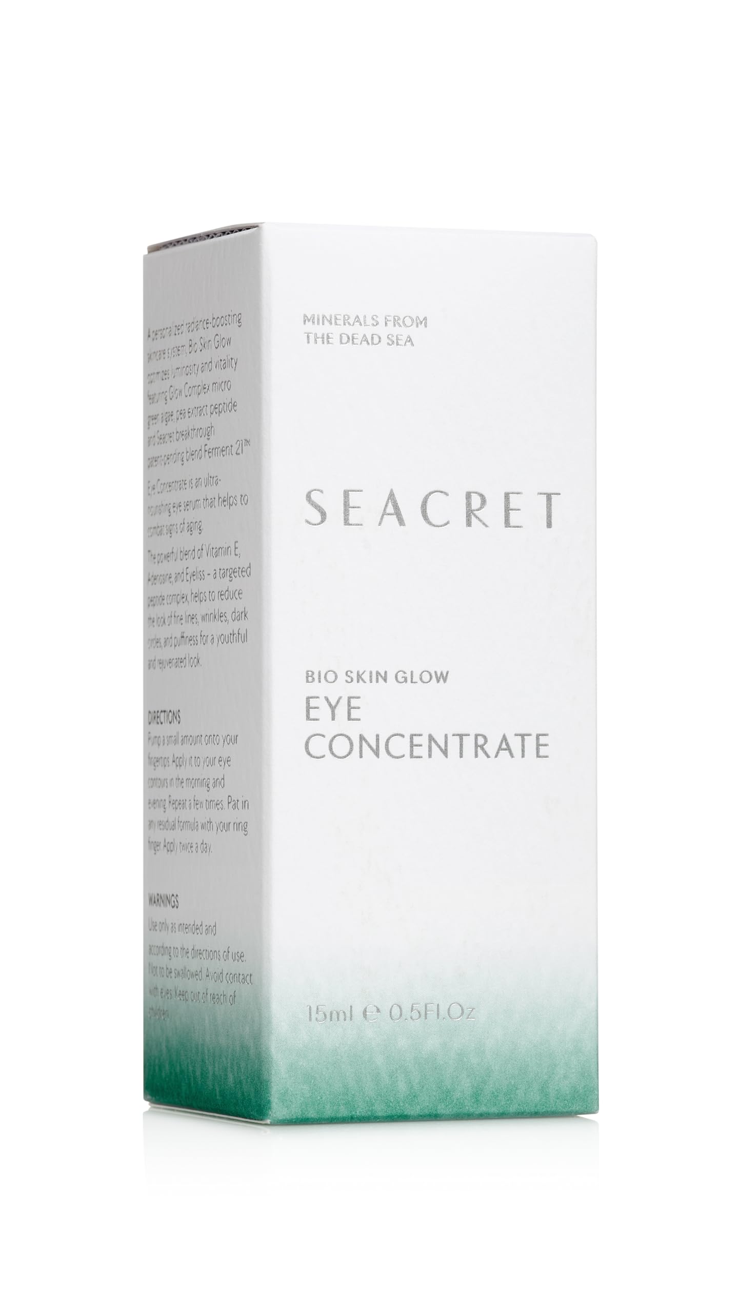 SEACRET Minerals Bio Skin Glow Eye Concentrate enhances under-eye glow and smoothness.