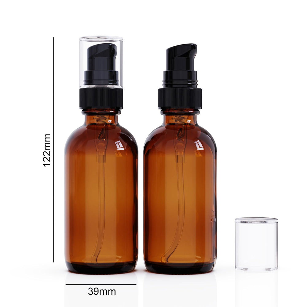 Seafulee bottle with black top pump cap for controlled dispensing