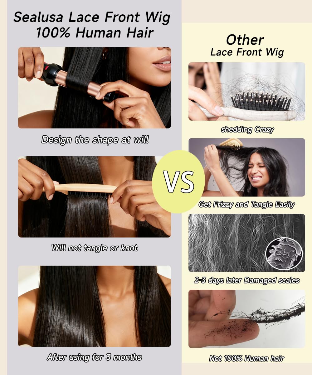 Sealusa straight virgin hair wig features natural scalp-like appearance for seamless styling