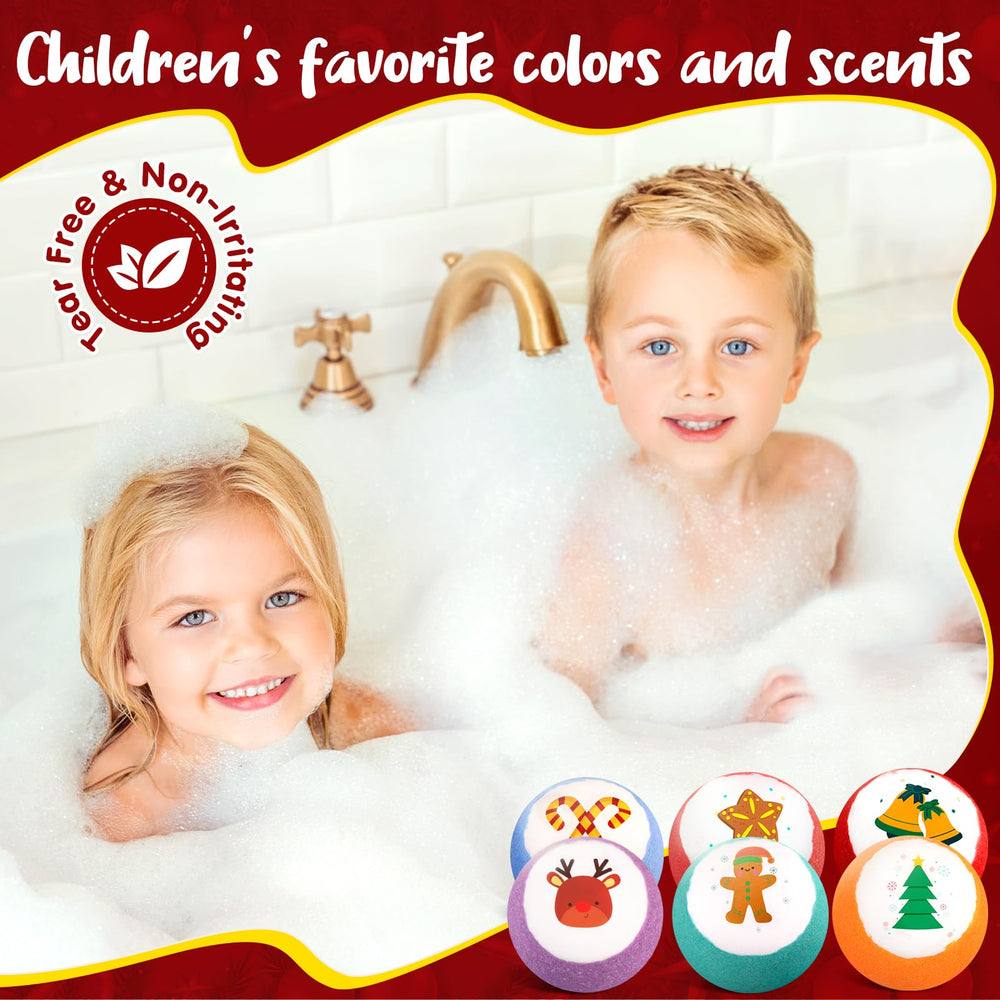 SeasonBliss kids' bath bombs offer six scent varieties for playful soaking.