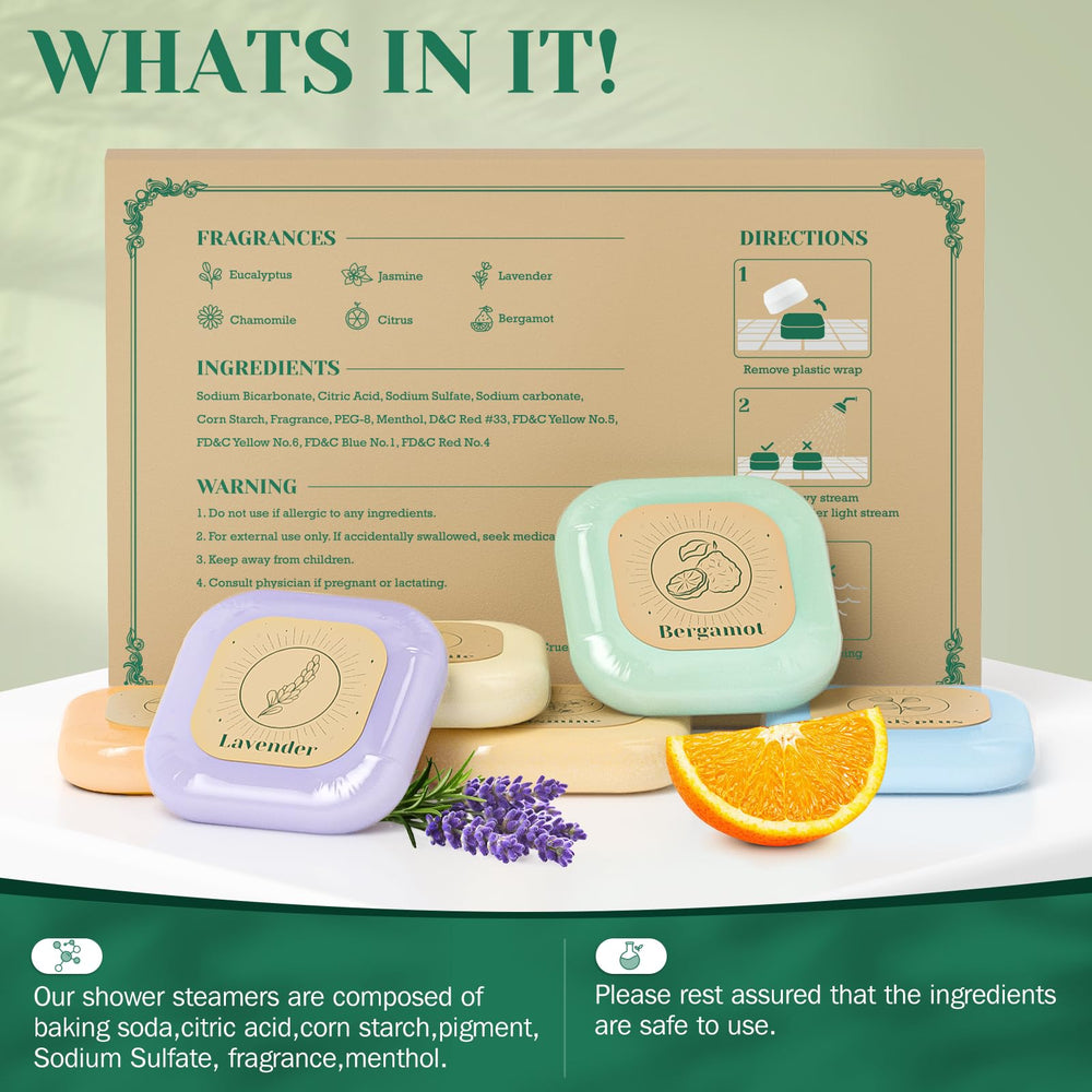SeasonBliss citrus orange steamer delivers fresh, zesty aroma during your shower.