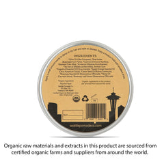 Seattle Pomade Co. organic shea butter jar highlighting scalp-friendly hydration.