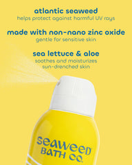 Aloe and shea butter nourish and soften skin during sun exposure.