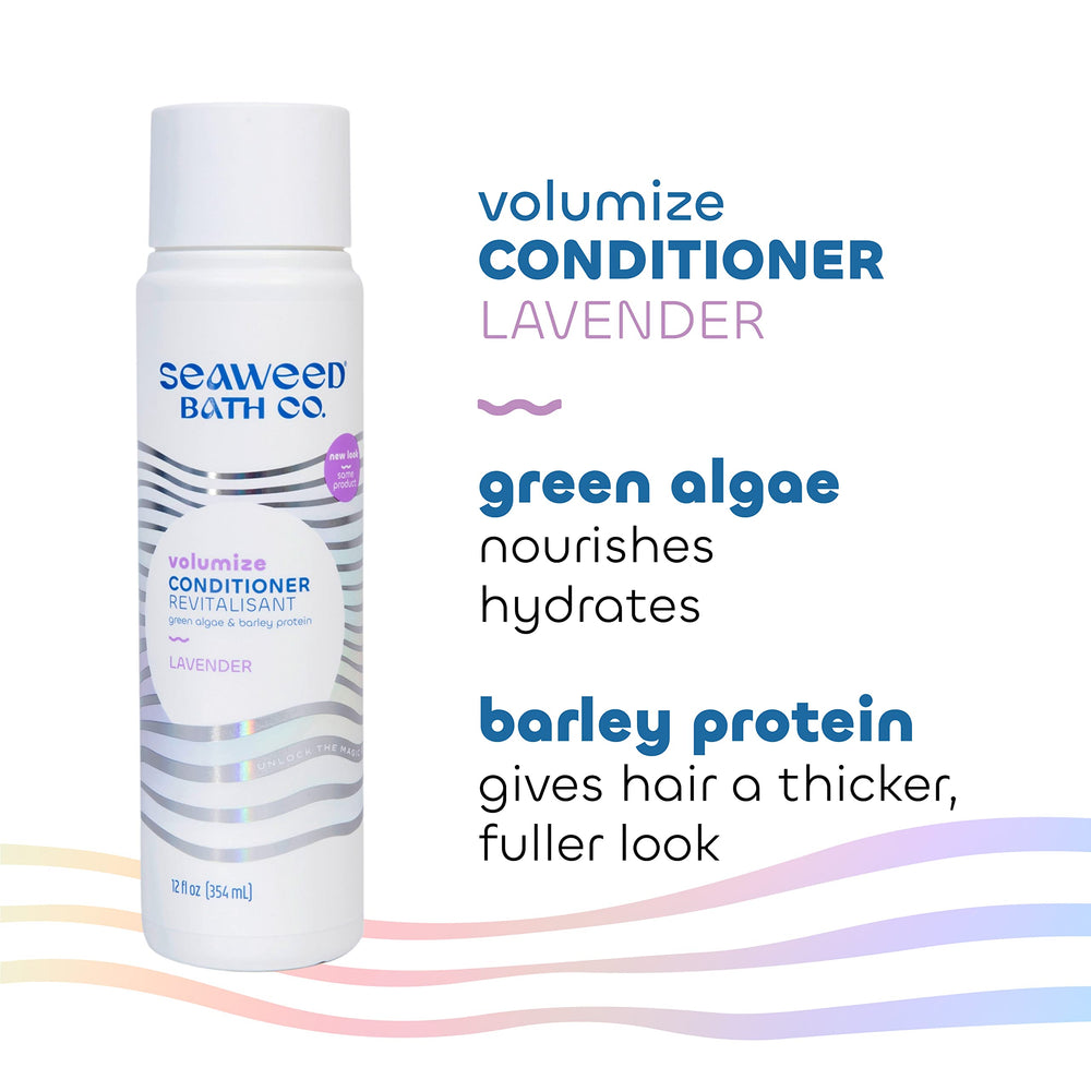 Seaweed Bath Co. Barley protein focus suggests lightweight volume for fine hair.