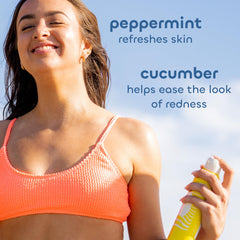 Seaweed Bath Co. Cooling Mist SPF 60 Sport packaging emphasizes sustainability and vegan formula.