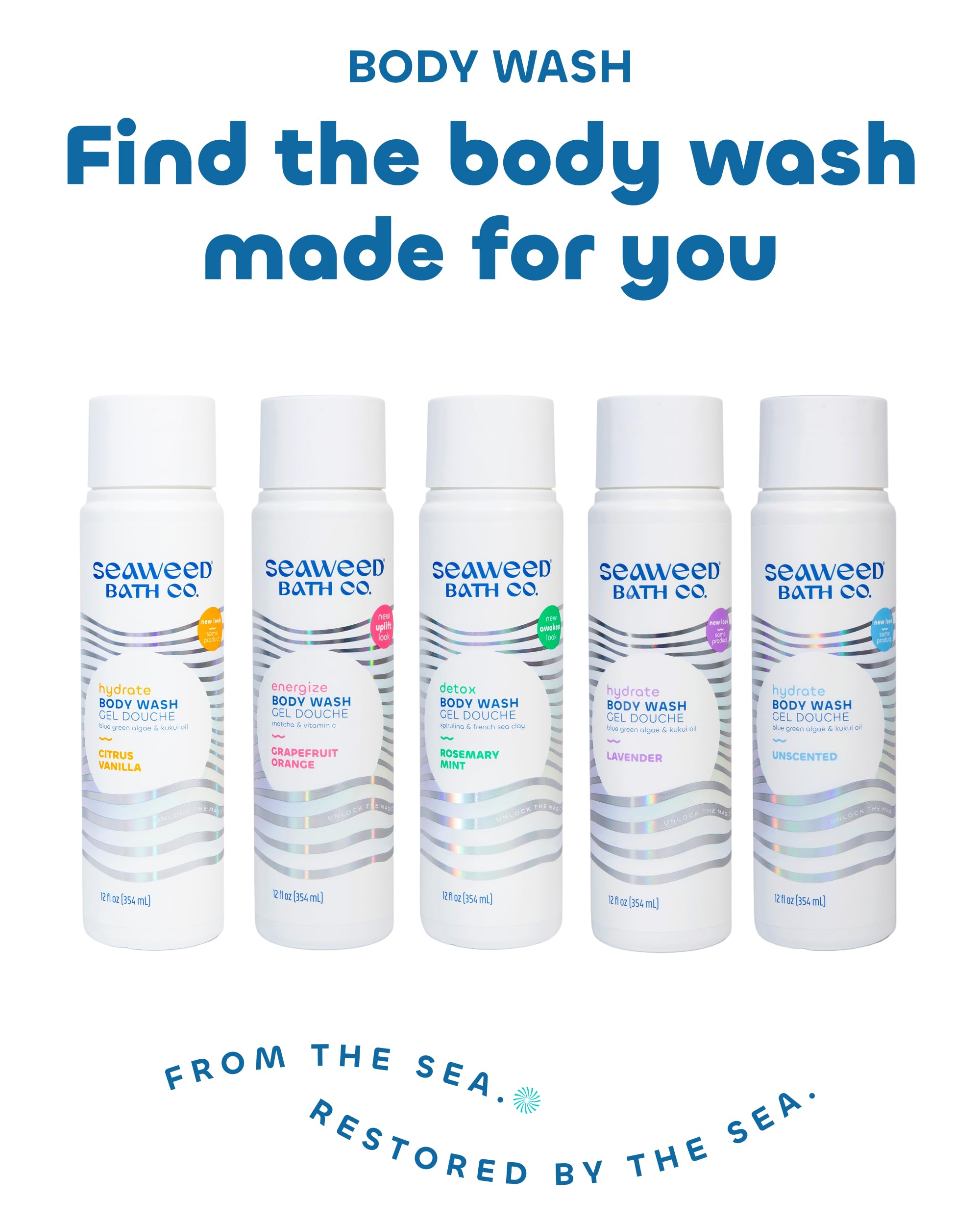 Seaweed Bath Co. family-friendly wash suitable for shower or bath.