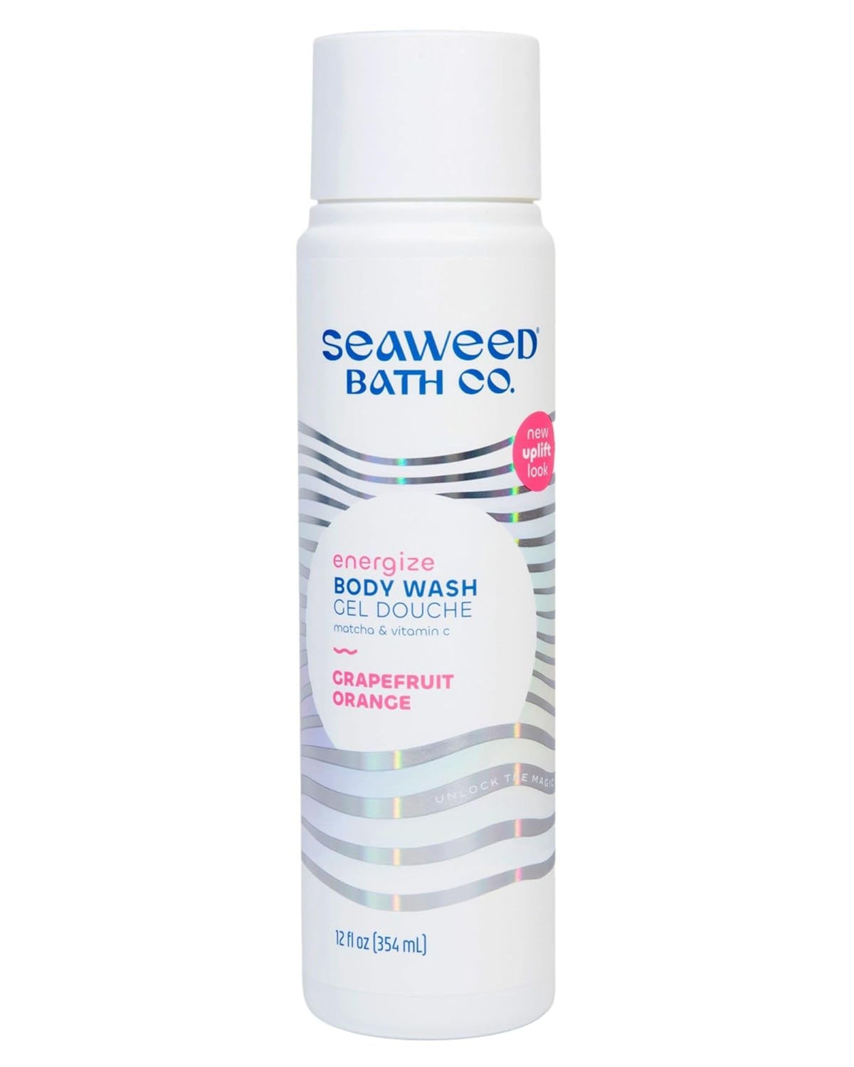 Seaweed Bath Co Energize bottle pour for a refreshing morning cleanse
