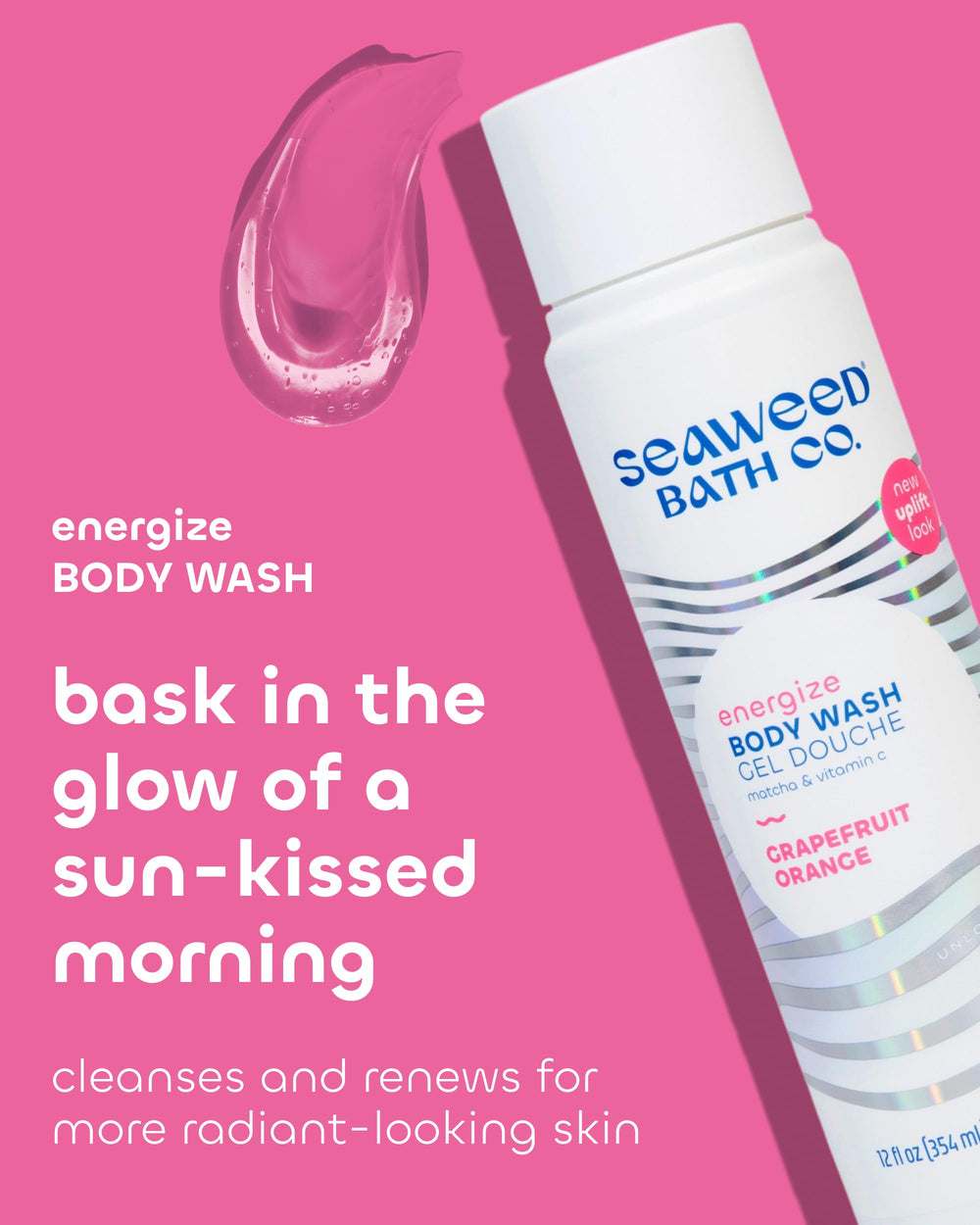 Seaweed Bath Co Energize rich lather during a refreshing shower