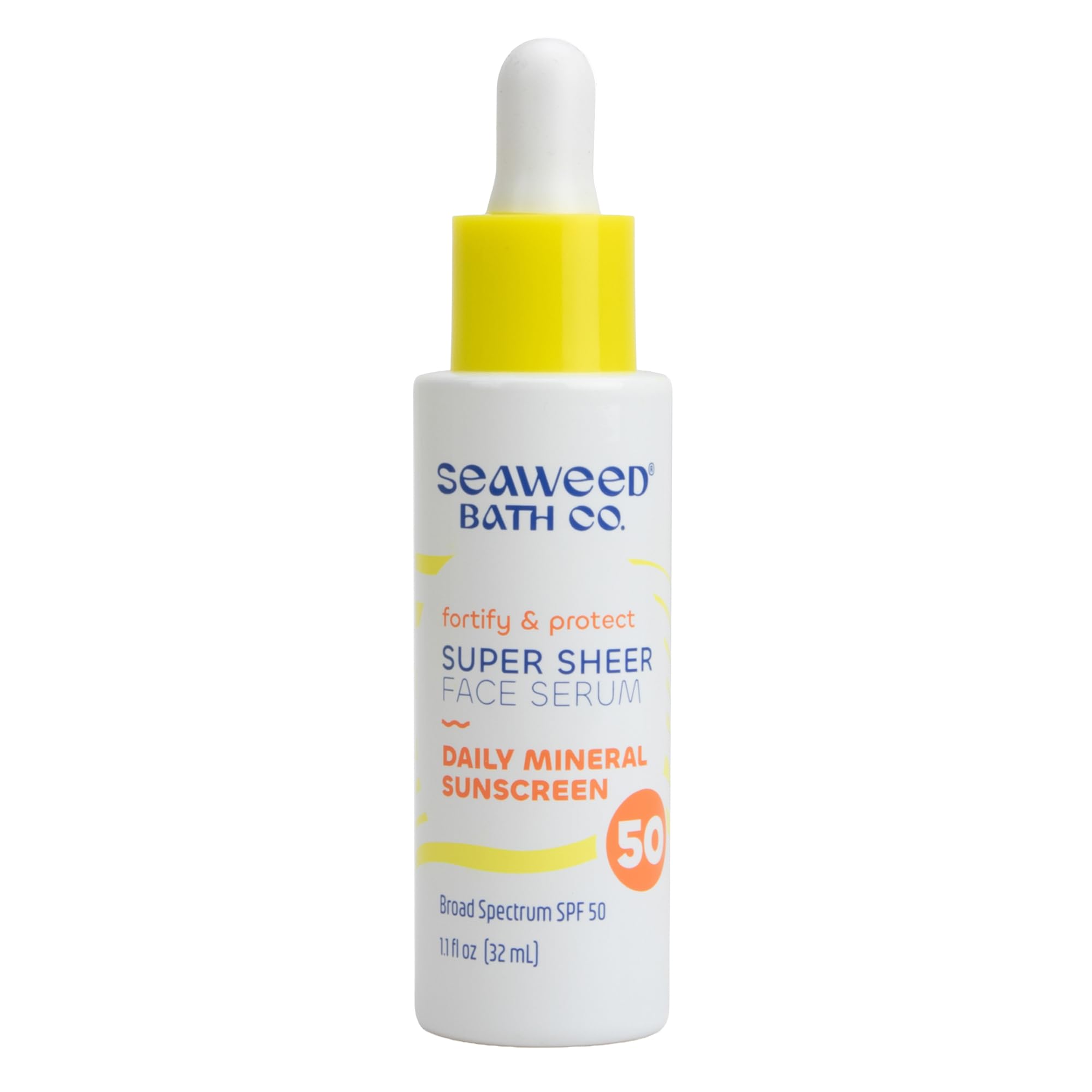 Seaweed Bath Co Fortify and Protect SPF 50 bottle – lightweight daily sunscreen protection.