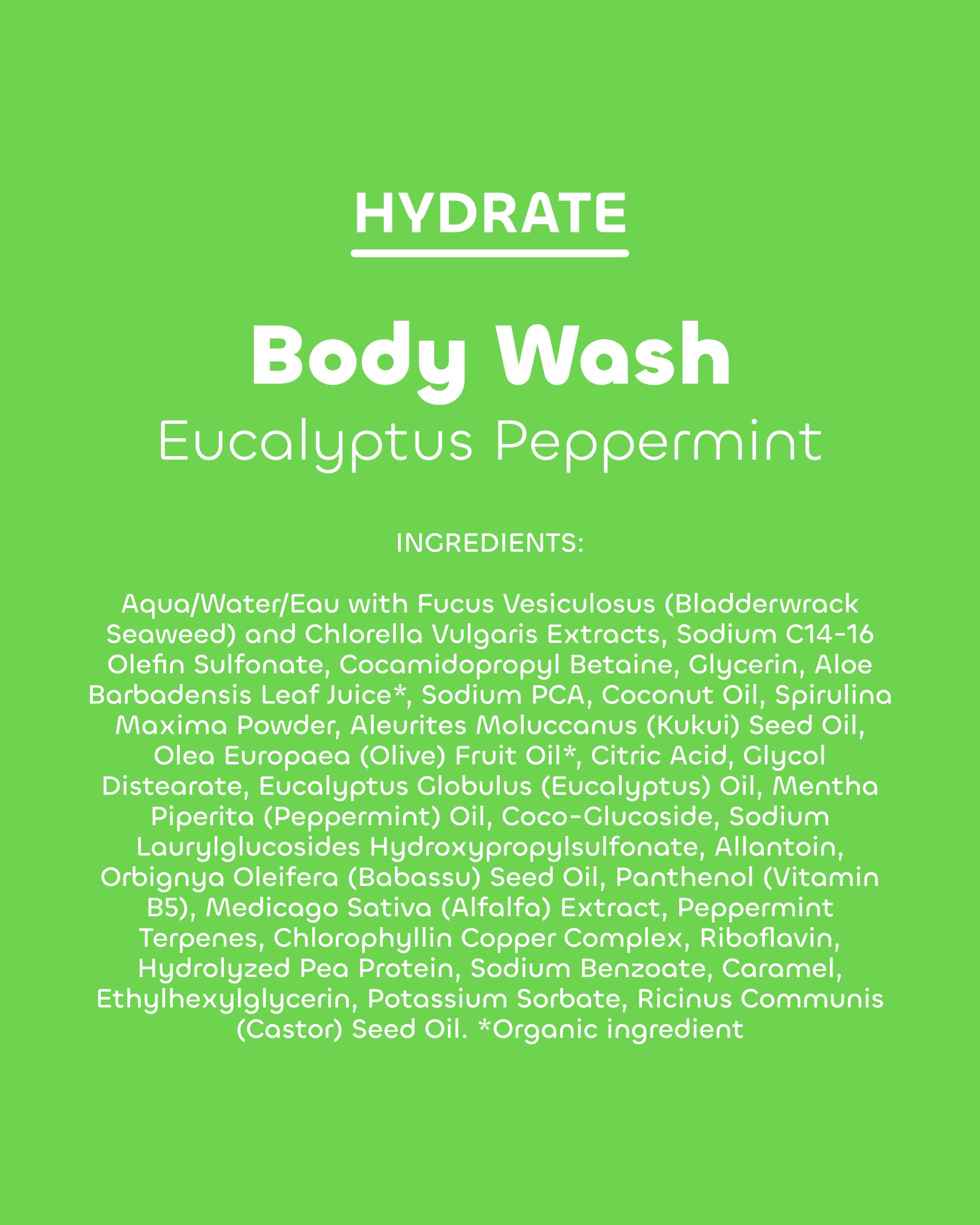 Eucalyptus peppermint scent adds a refreshing routine