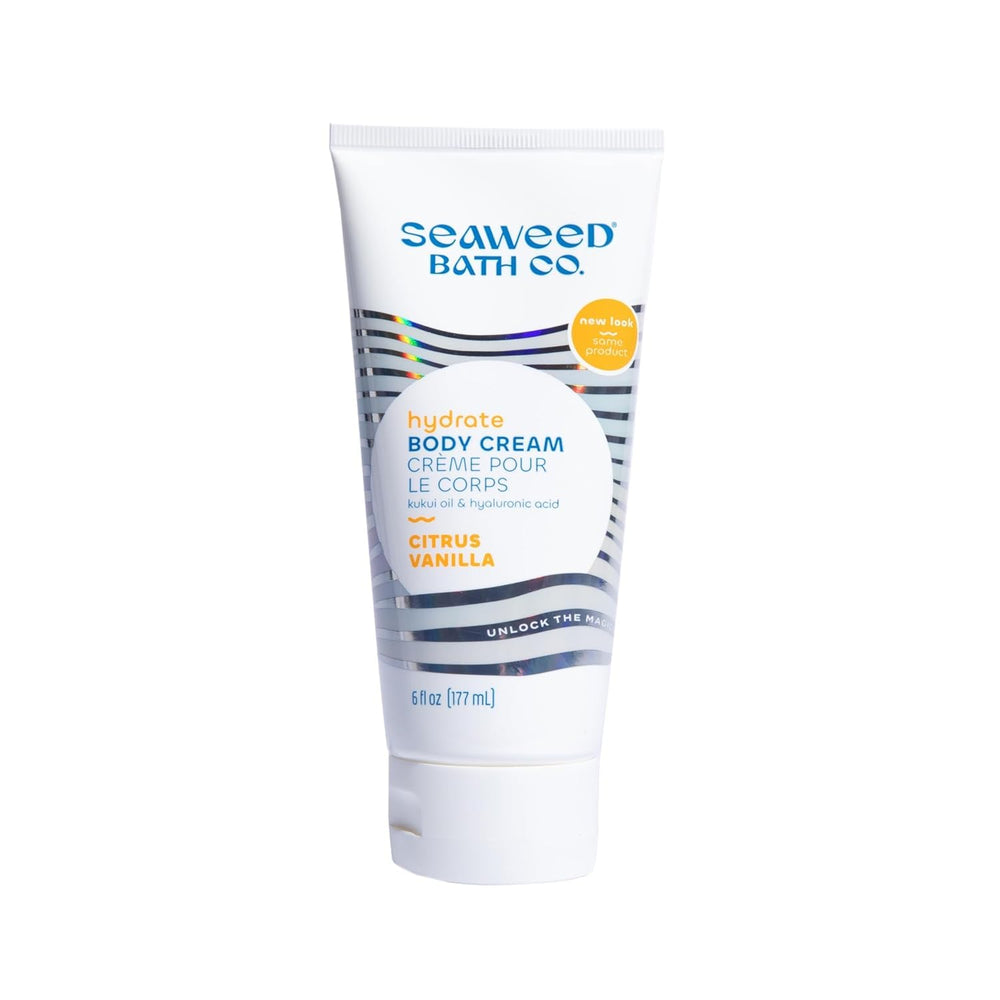 The Seaweed Bath Co. hydrating body cream in citrus vanilla fragrance for nourished, soft skin