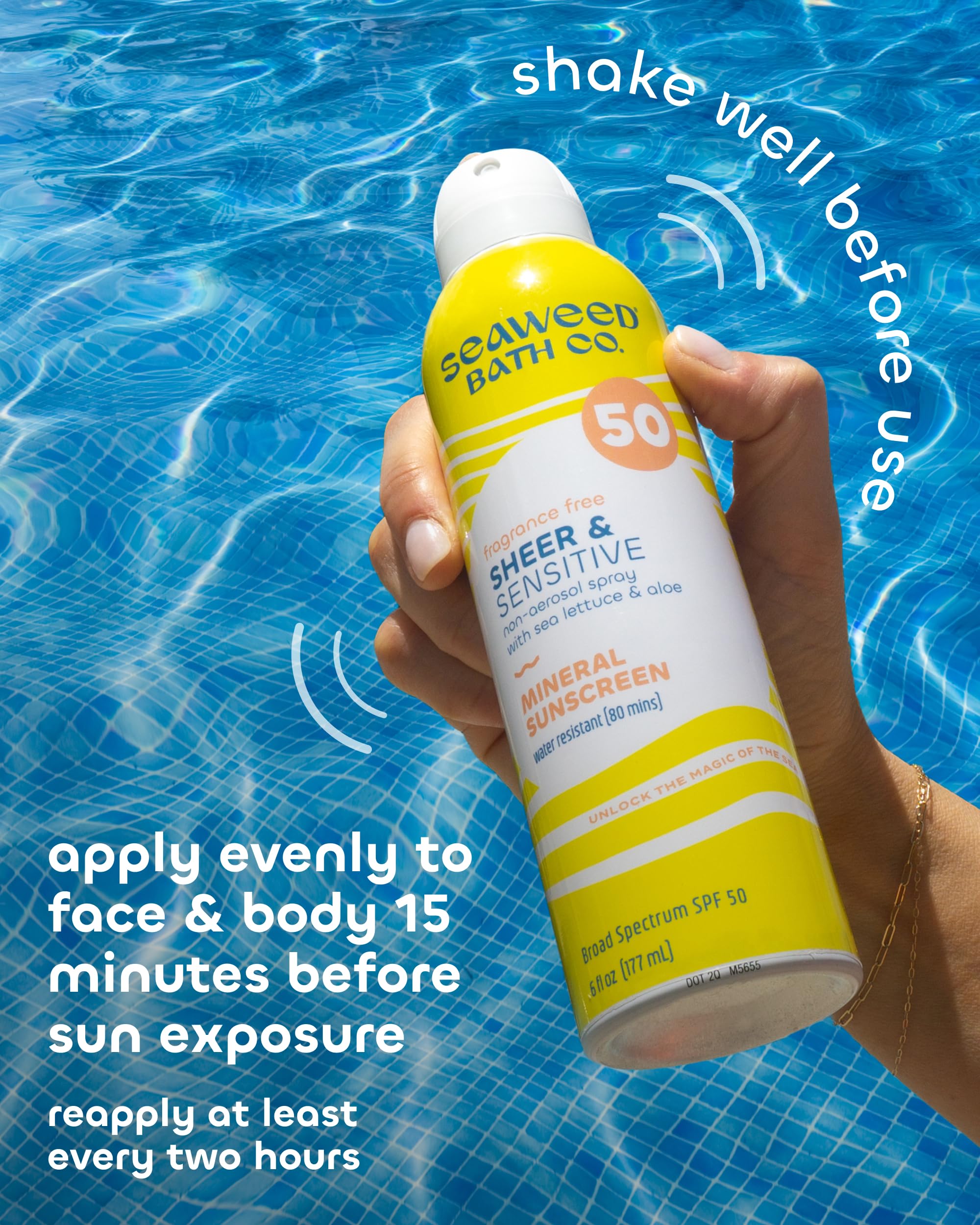 Sustainably harvested seaweed provides minerals for skin support.