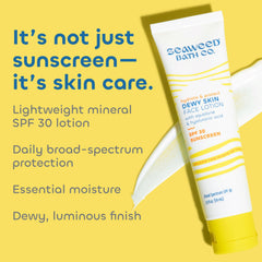 Seaweed Bath Co. tube on hands shows easy on-the-go application.