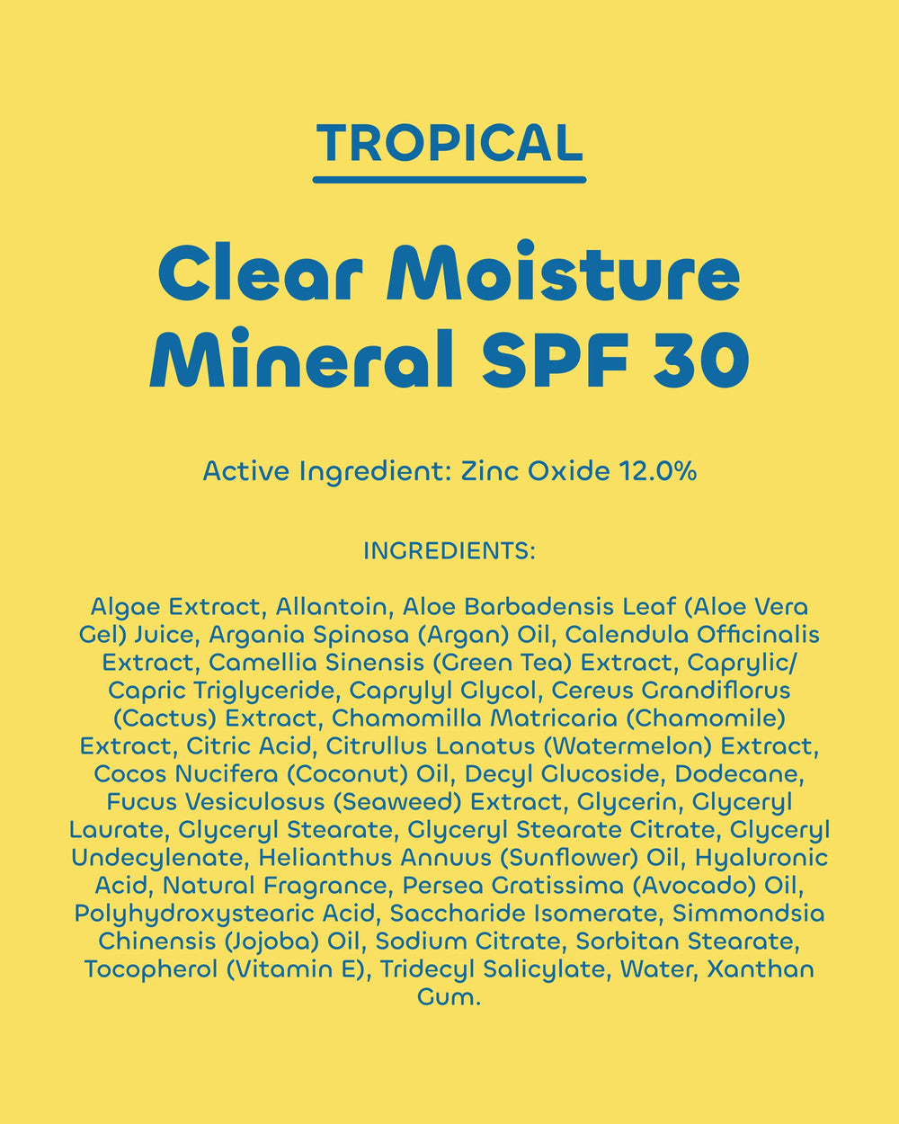 The Seaweed Bath Co. water resistance up to 80 minutes with SPF 30.