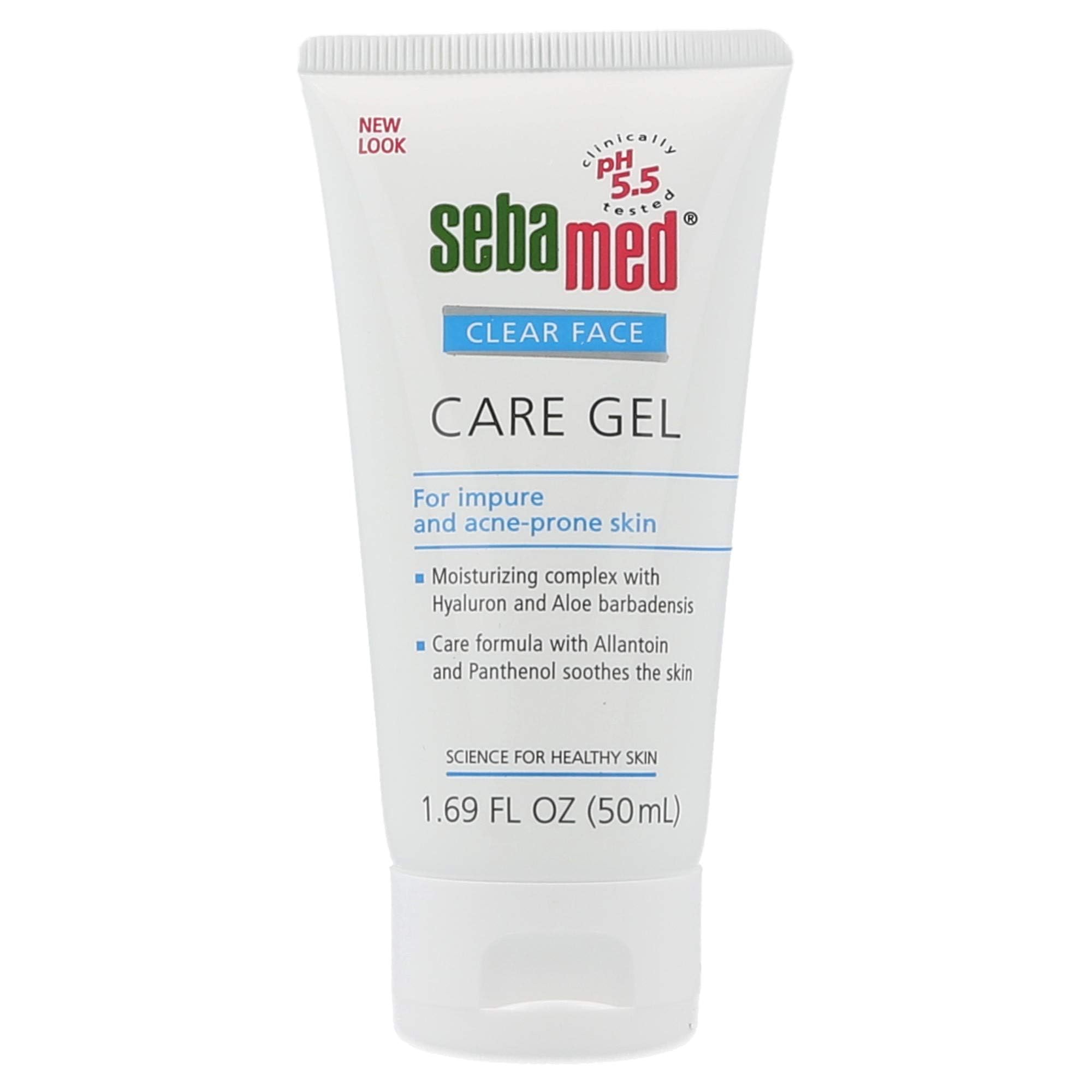 SEBAMED Clear Face Care Gel 50ml bottle showing lightweight hydration.