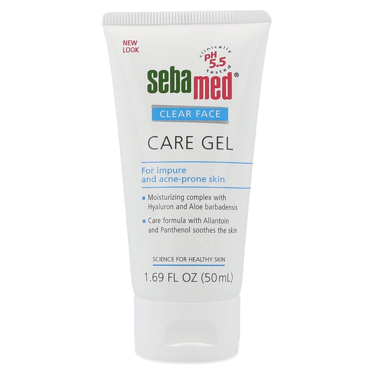 SEBAMED Clear Face Care Gel 50ml bottle showing lightweight hydration.