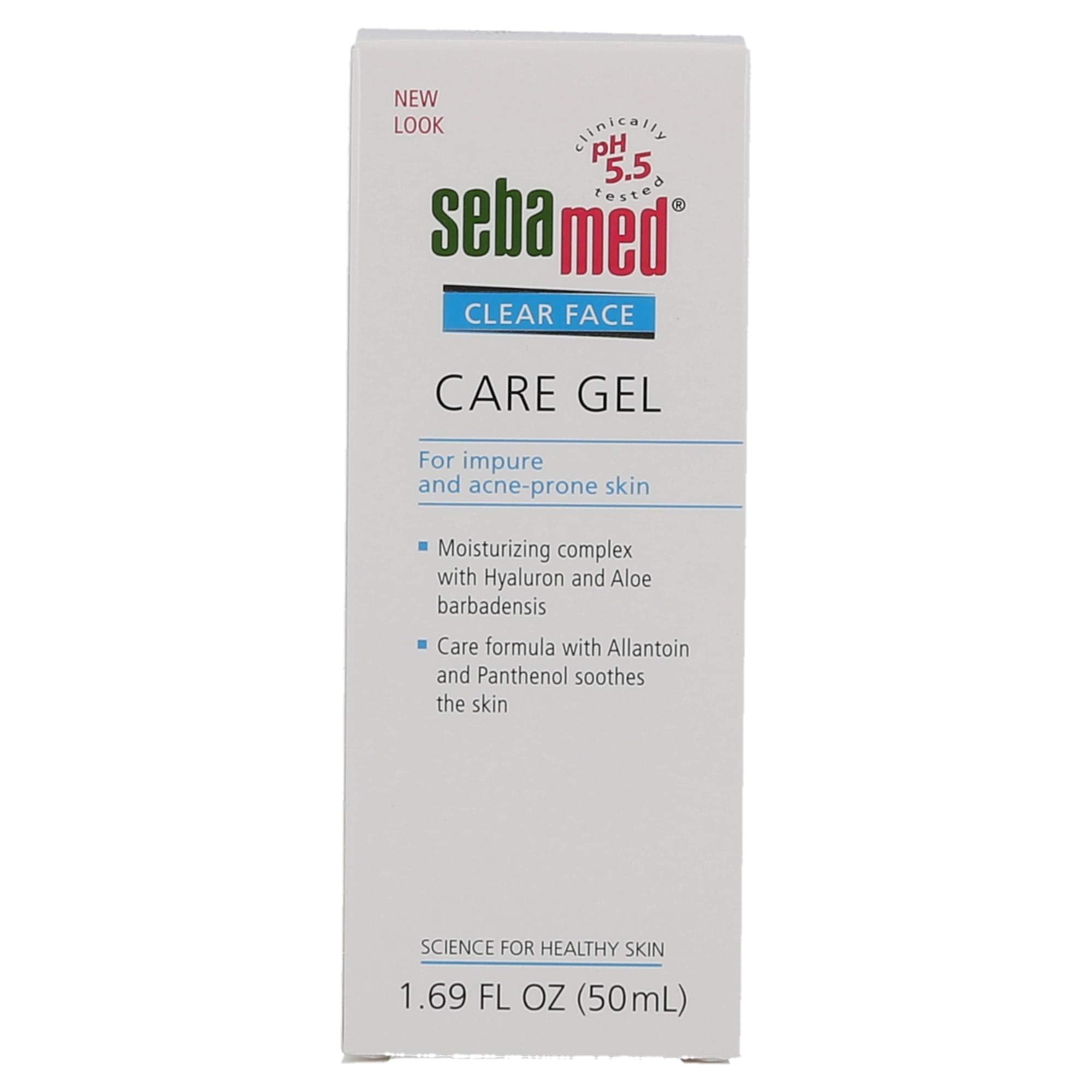 Application routine with SEBAMED gel for blemish-prone skin.