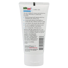 Close-up texture of SEBAMED gel highlighting non-greasy hydration.