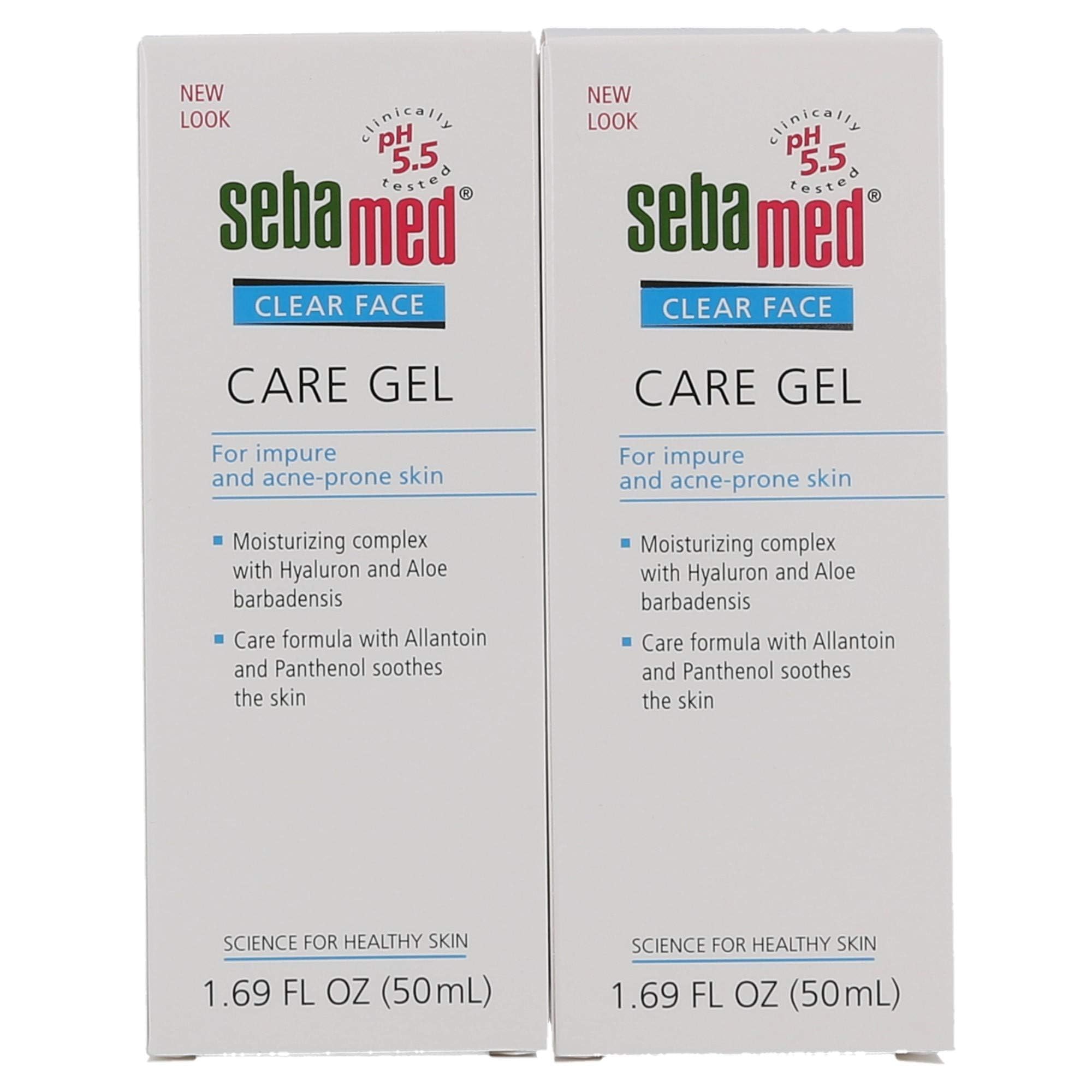 SEBAMED Clear Face Gel application on face demonstrating gentle cleansing and hydration.