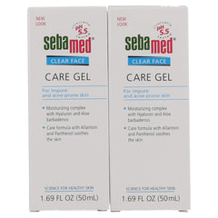 SEBAMED Clear Face Gel application on face demonstrating gentle cleansing and hydration.