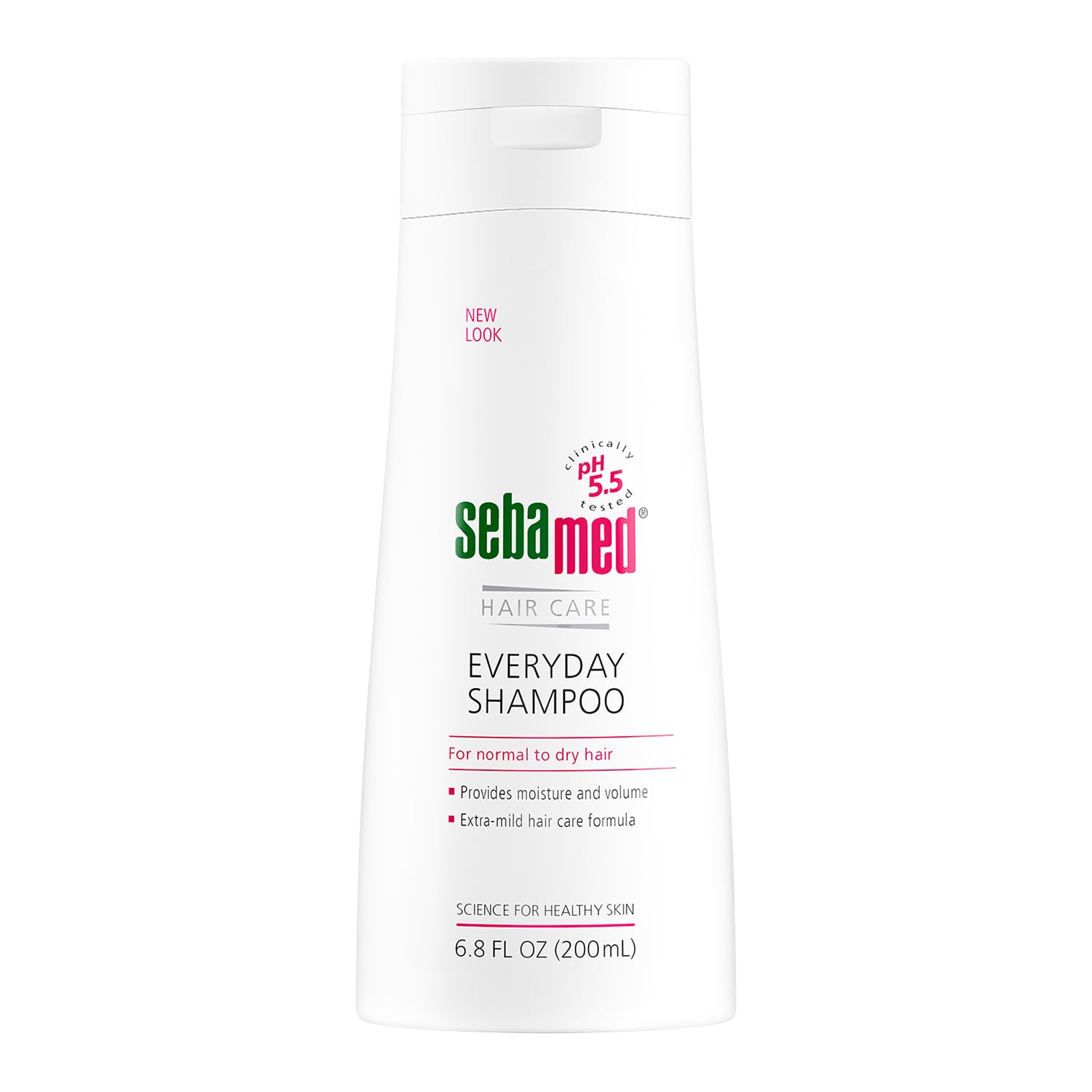SEBAMED Everyday Shampoo bottle pour for gentle daily cleansing.
