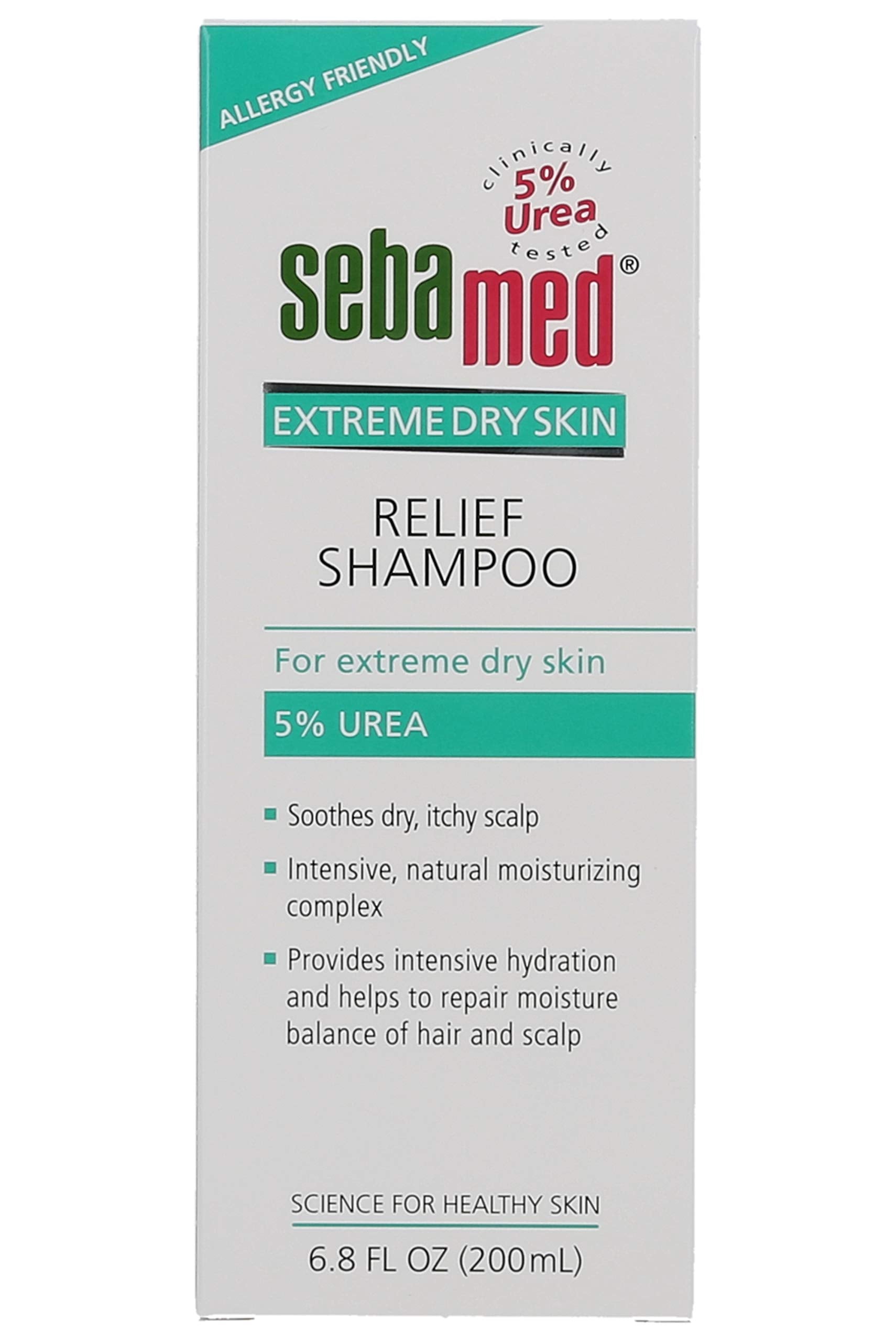 SEBAMED Extreme Dry Skin Relief Shampoo lather application demonstrating cleansing action