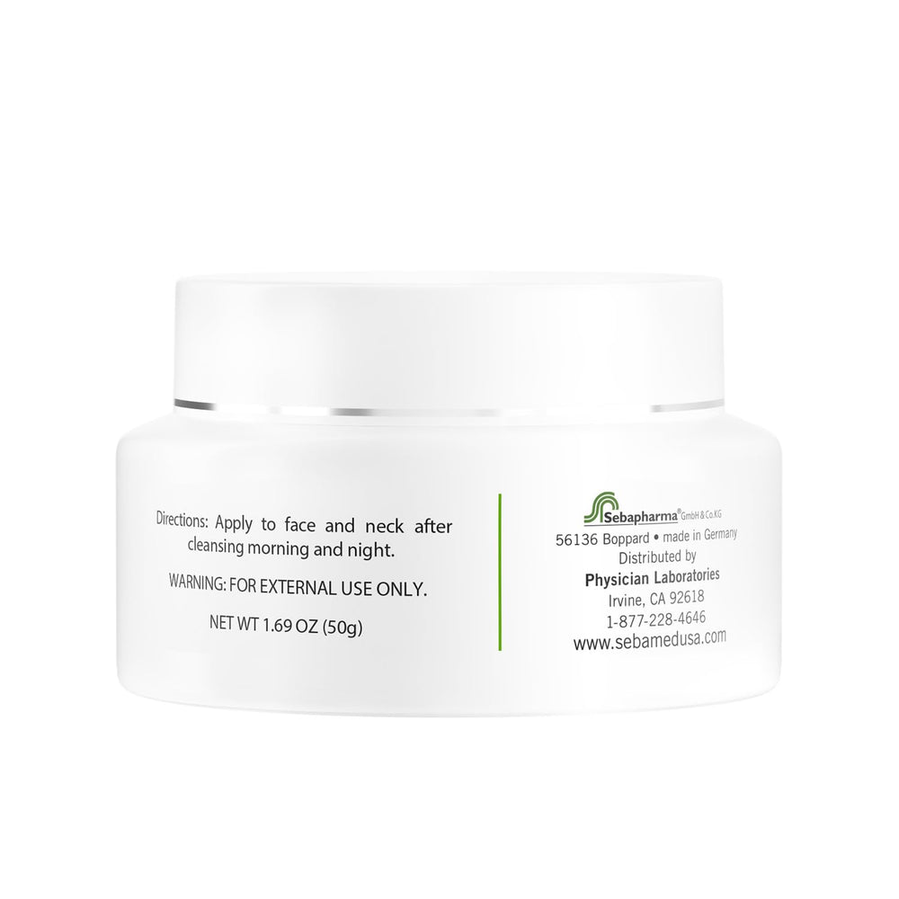 SEBAMED fragrance-free hydrating face cream texture swatch showing rich, non-greasy hydration