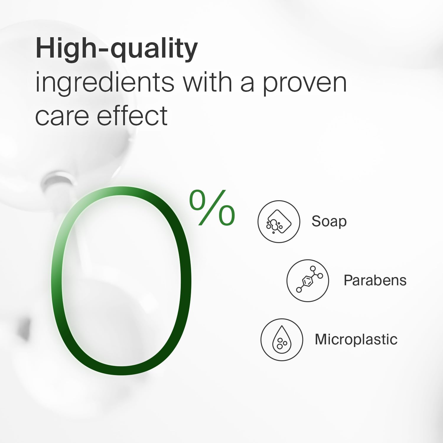 Sebamed packaging on shelf underscores eco-friendly packaging and refill potential.