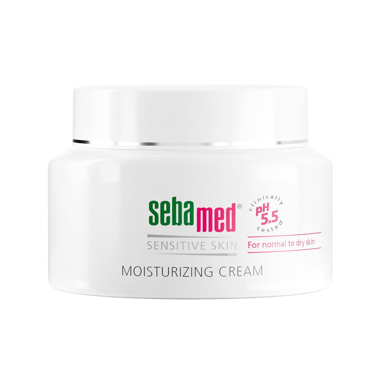 SEBAMED Moisturizing Face Cream 75 ml bottle delivering gentle all-day hydration for sensitive skin.