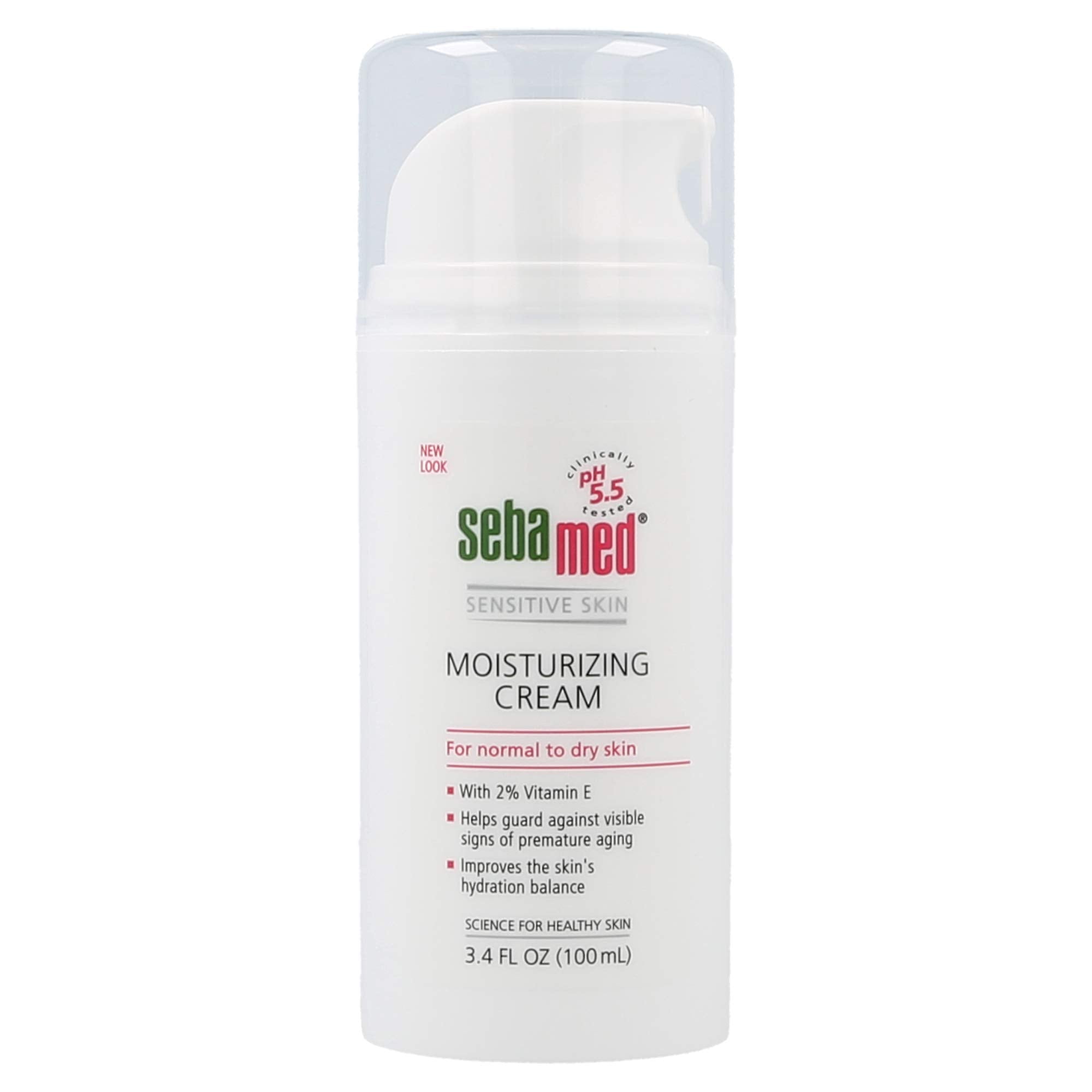 SEBAMED Moisturizing Face Cream pump bottle for sensitive skin and hydration.