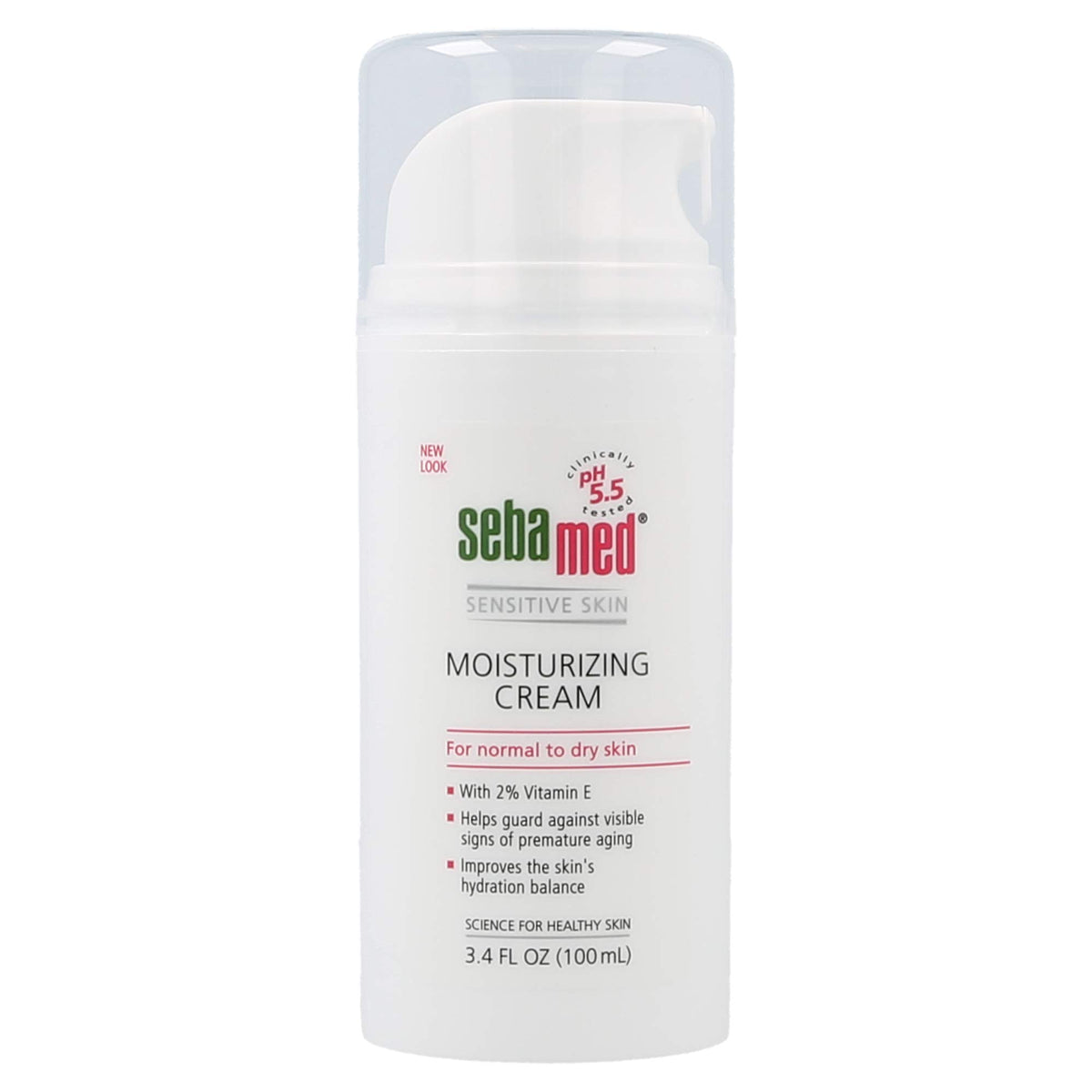 SEBAMED Moisturizing Face Cream pump bottle for sensitive skin and hydration.