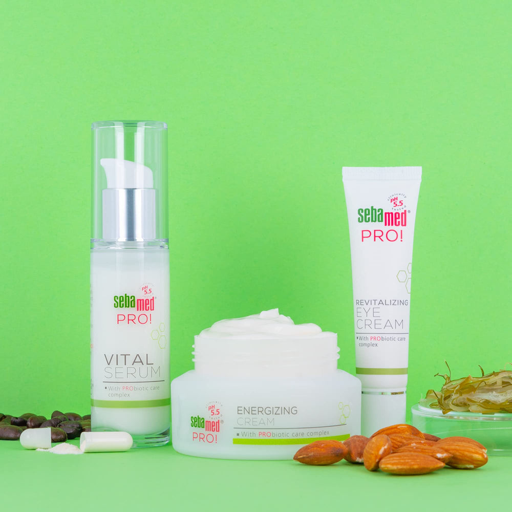 Sebamed PRO! Vital Serum texture close-up highlighting lightweight cream finish