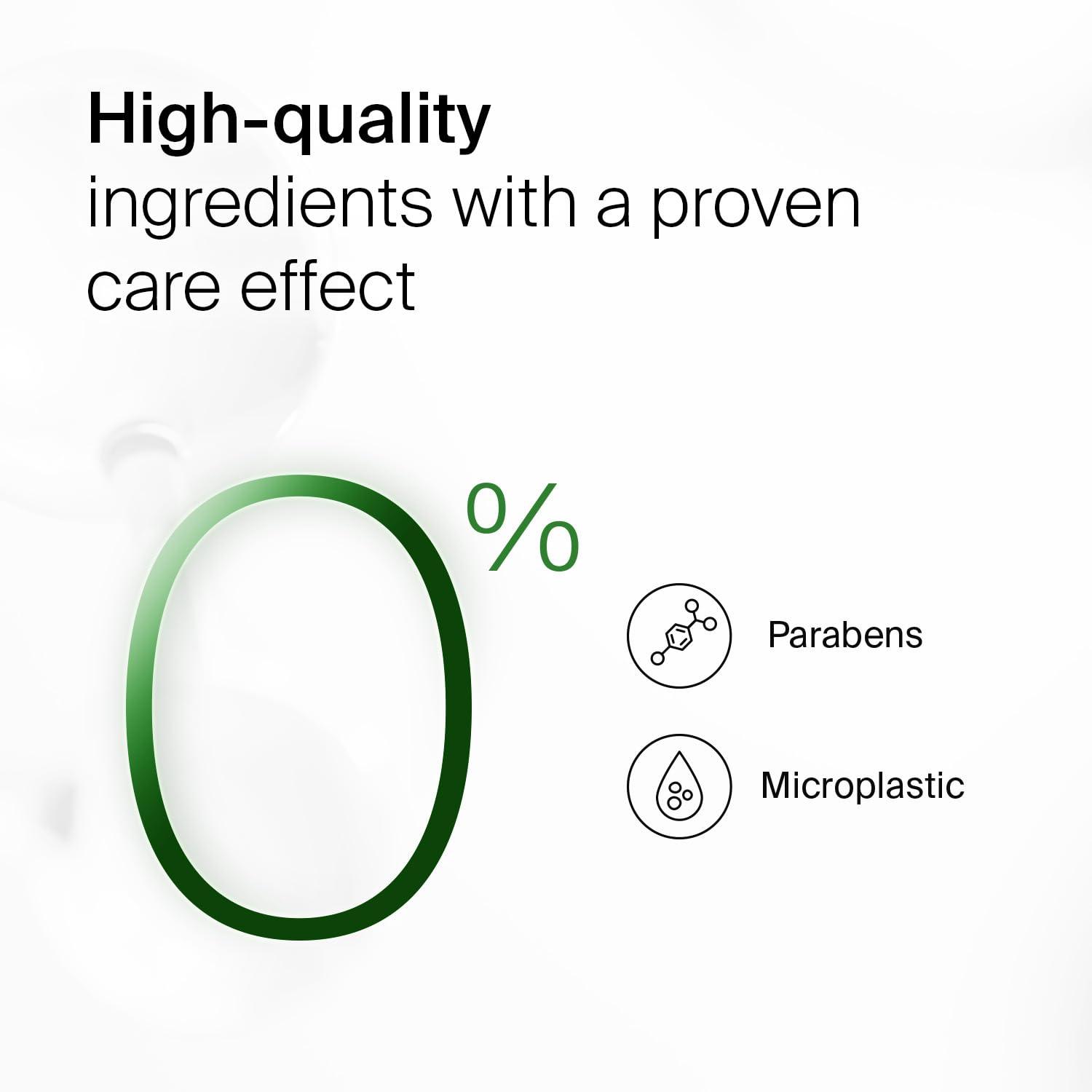 Ingredient graphic highlights almond oil, shea butter, and squalane in SEBAMED cream