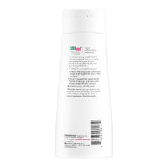 Sebamed Scalp Activating Shampoo lather demonstrates cleansing for thinning hair.