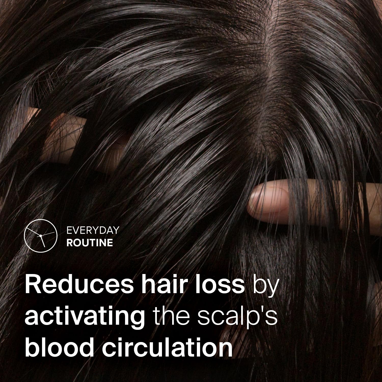 Sebamed scalp application on roots shows nourishment for follicles.
